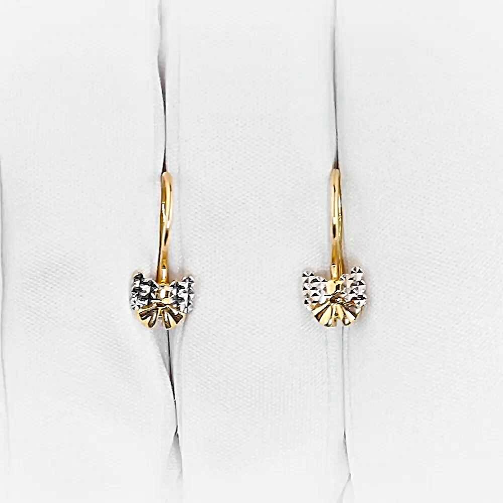 Серьги детские из красного золота 585 пробы 1