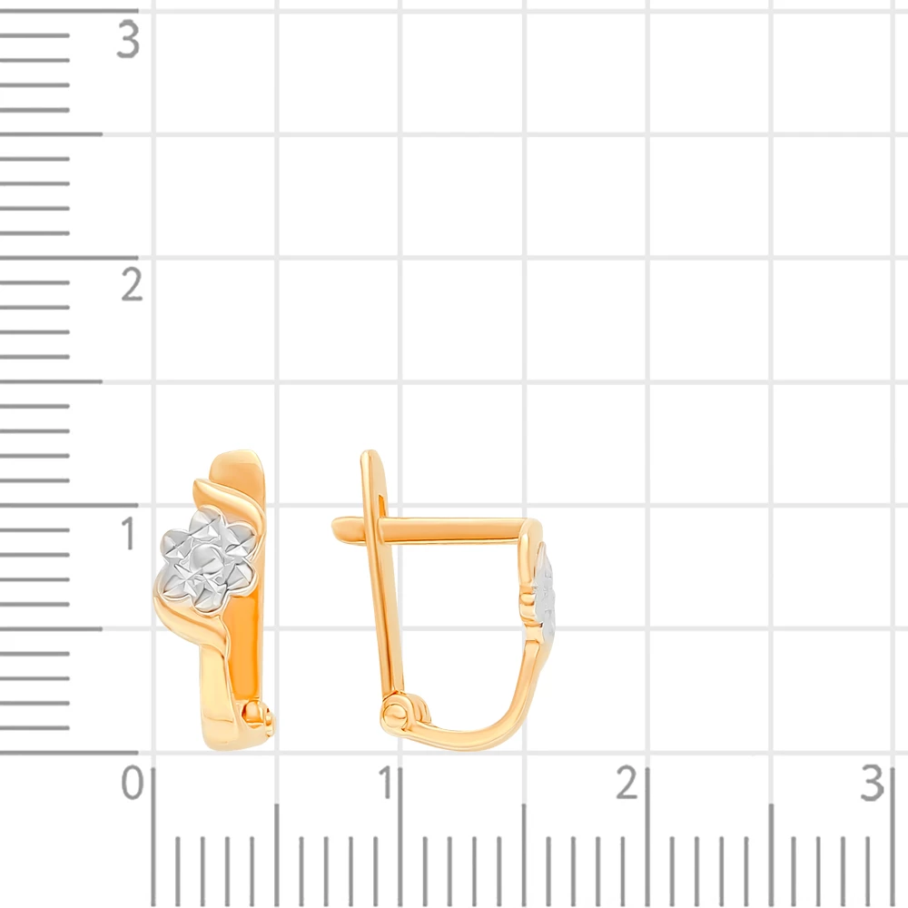 Серьги детские из красного золота 585 пробы 2