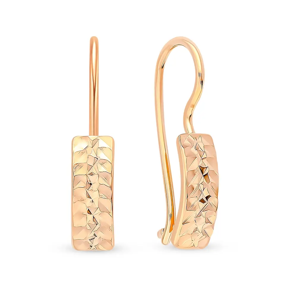 Серьги детские из красного золота 585 пробы 1