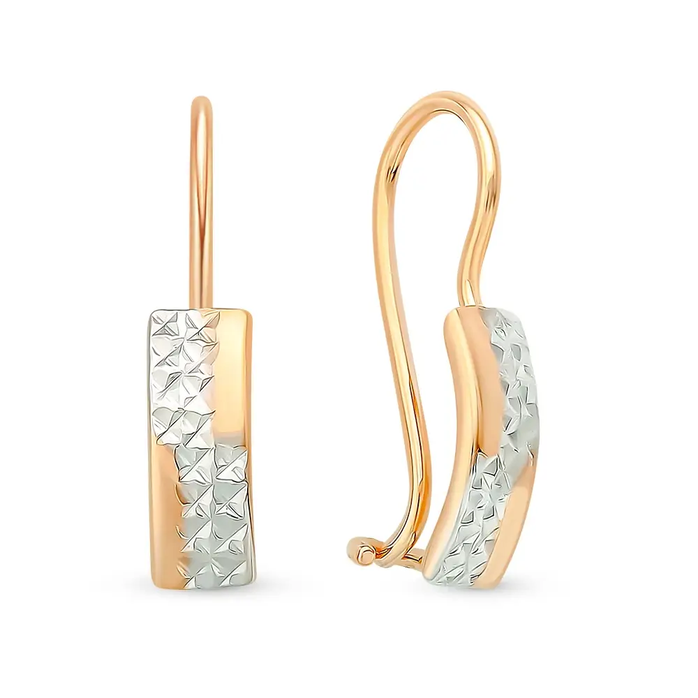 Серьги детские из красного золота 585 пробы