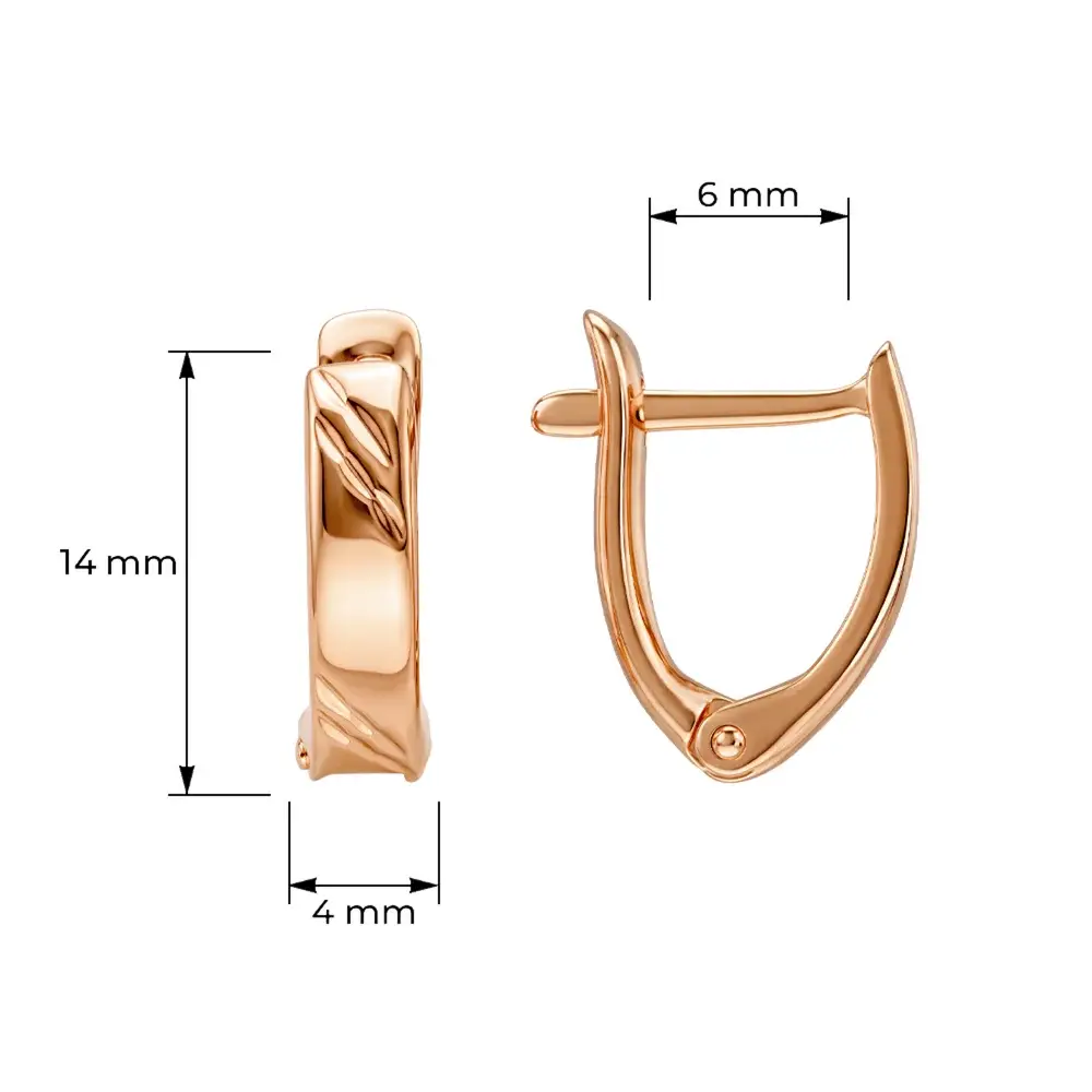 Серьги детские из красного золота 375 пробы 4