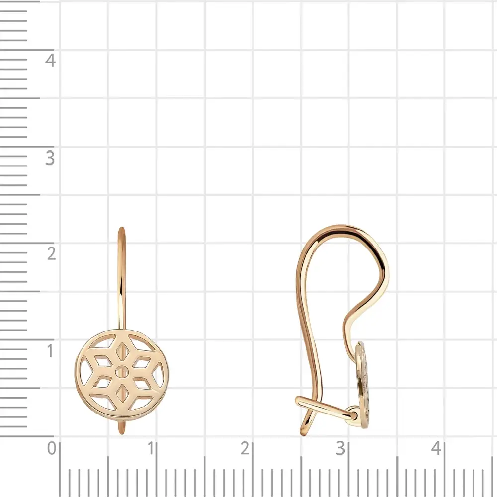 Серьги детские из красного золота 375 пробы 2