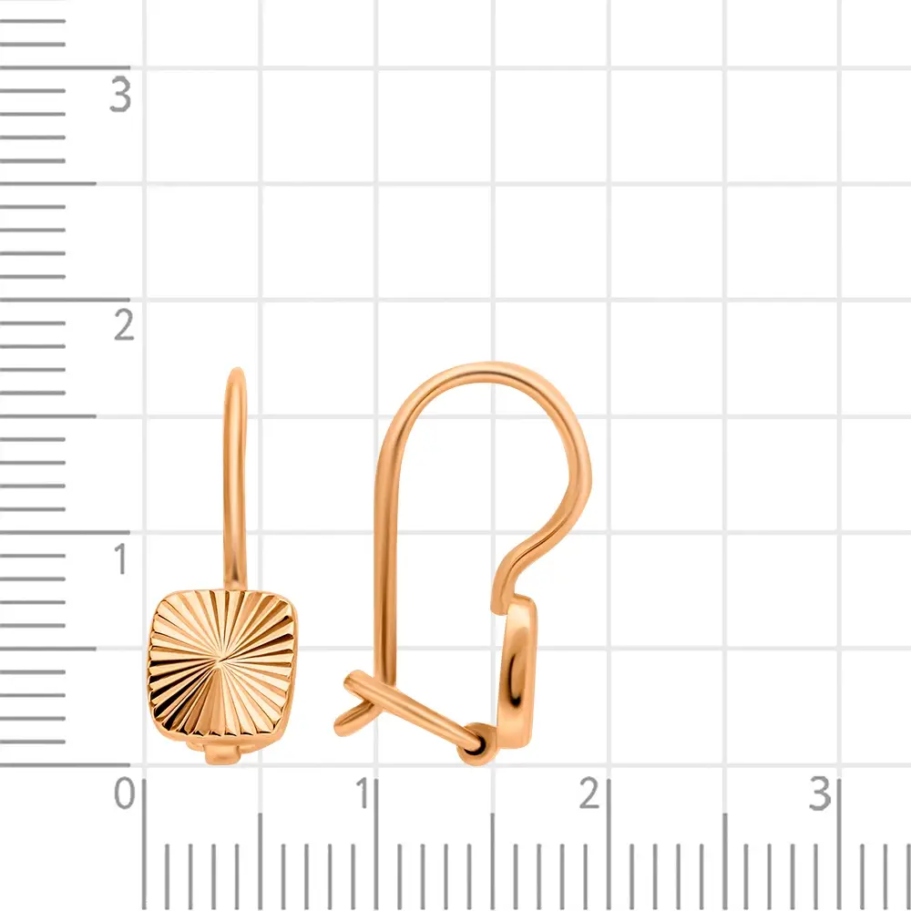 Серьги детские из красного золота 375 пробы 3