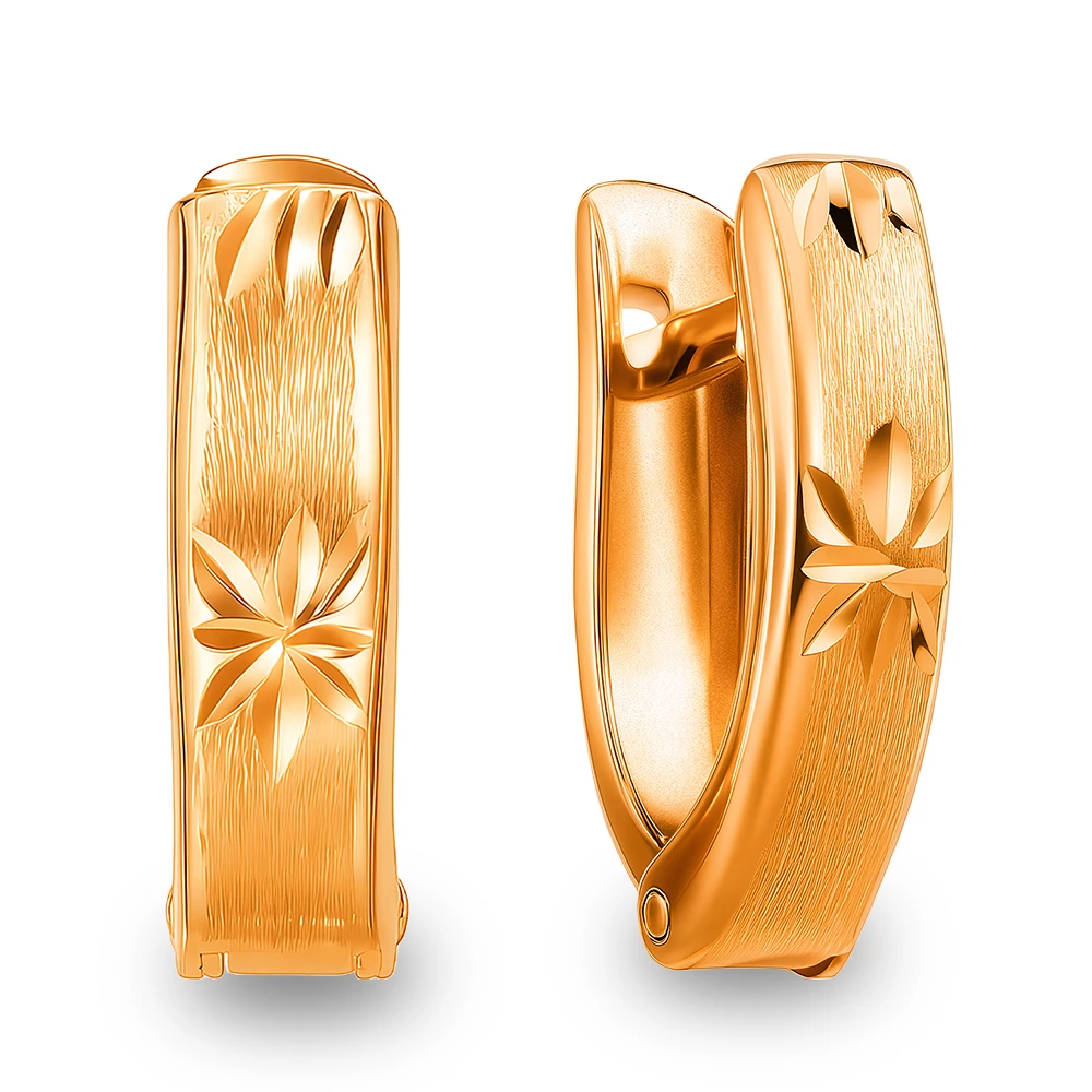 Серьги детские из красного золота 375 пробы