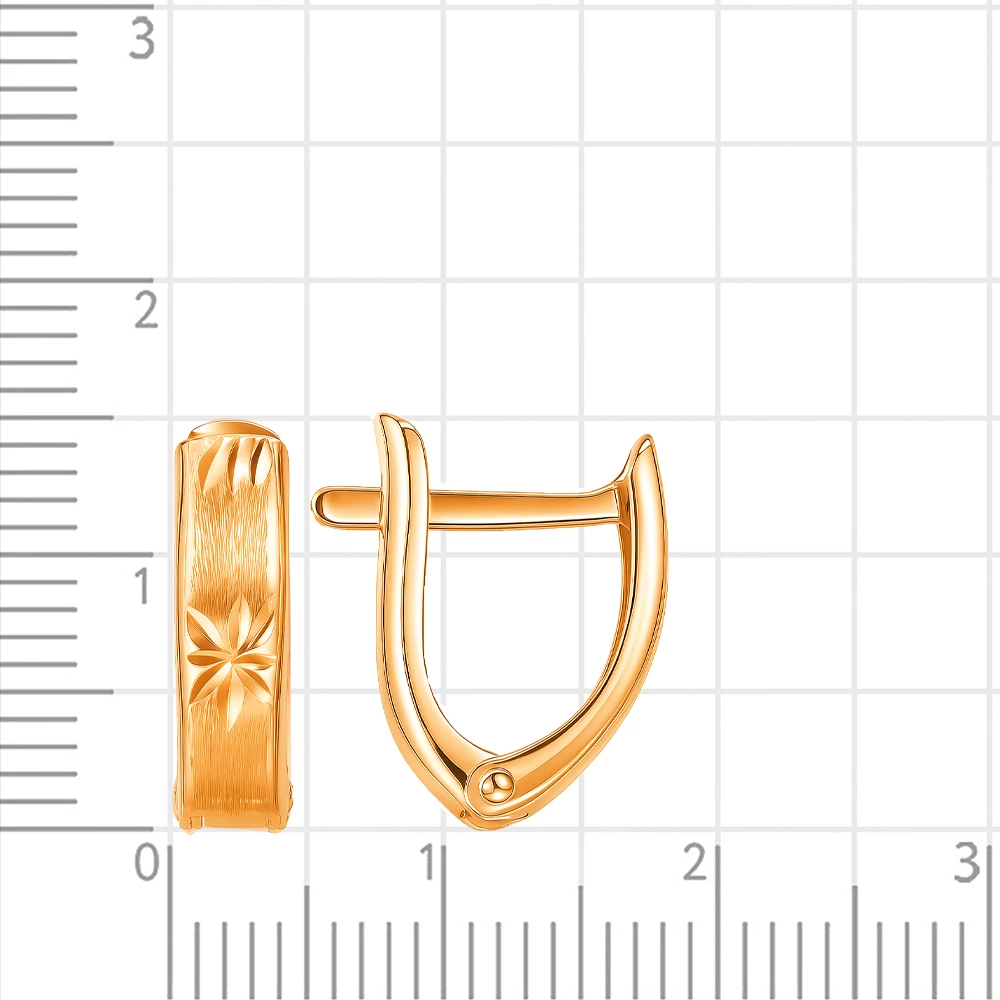 Серьги детские из красного золота 375 пробы