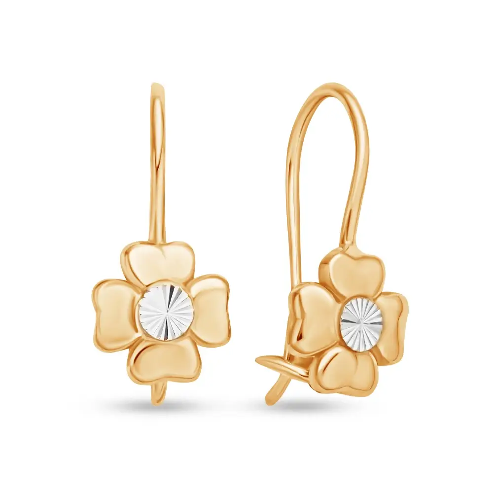 Серьги детские из красного золота 375 пробы 1
