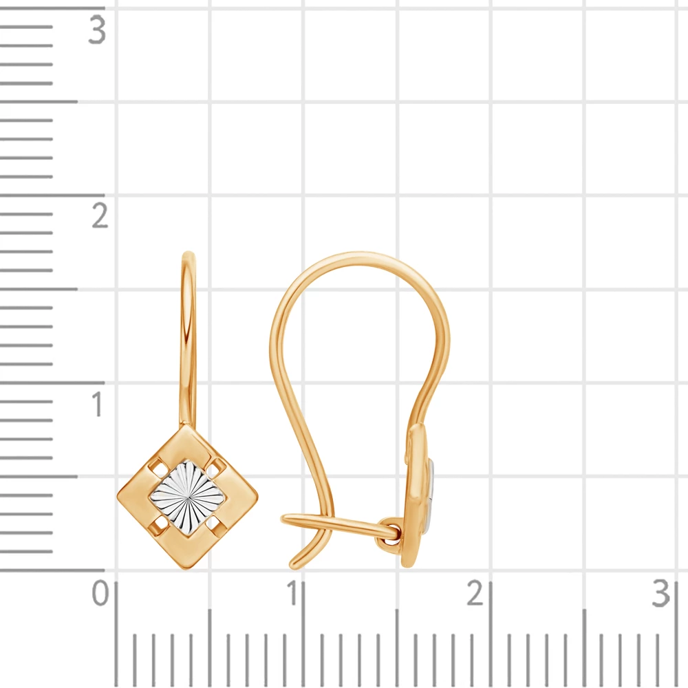 Серьги детские из красного золота 375 пробы 3