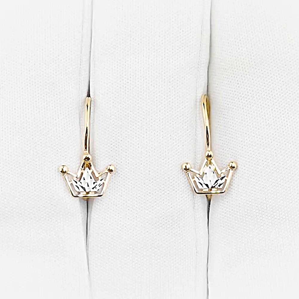 Серьги детские из красного золота 375 пробы 1