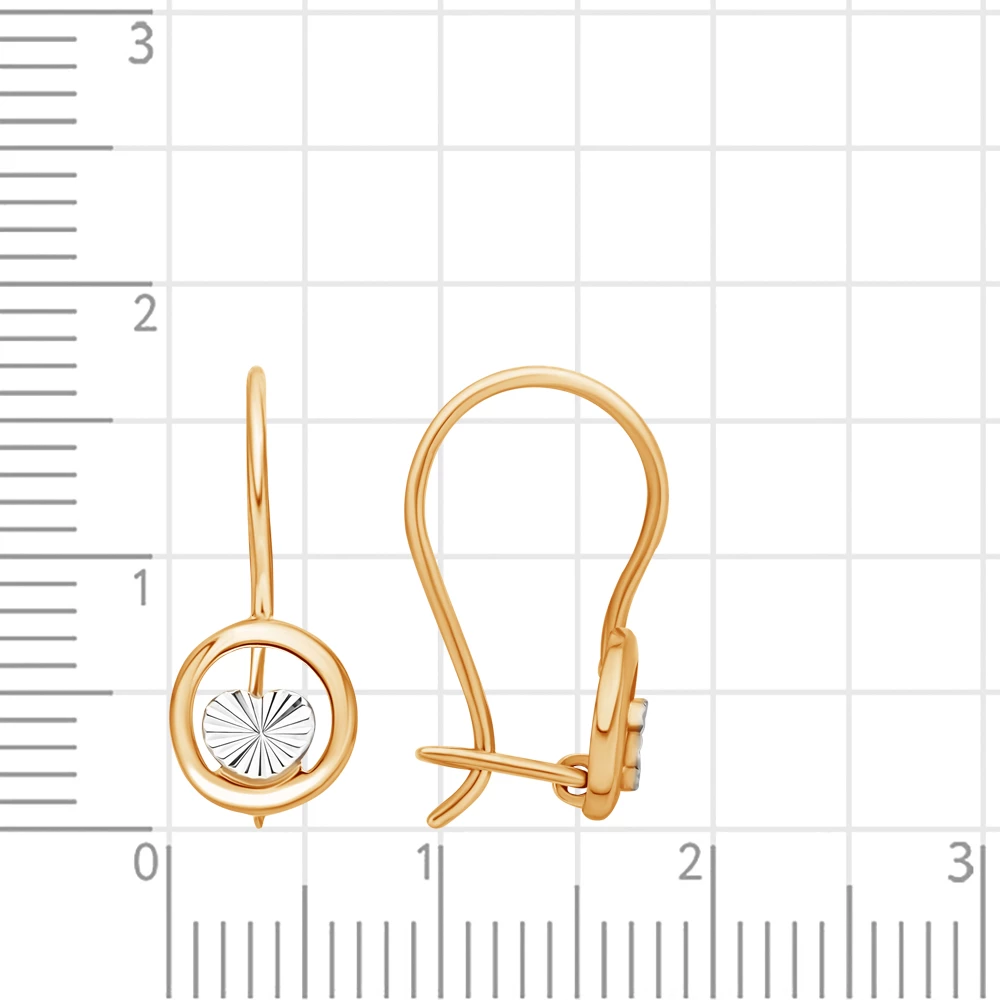 Серьги детские из красного золота 375 пробы 2