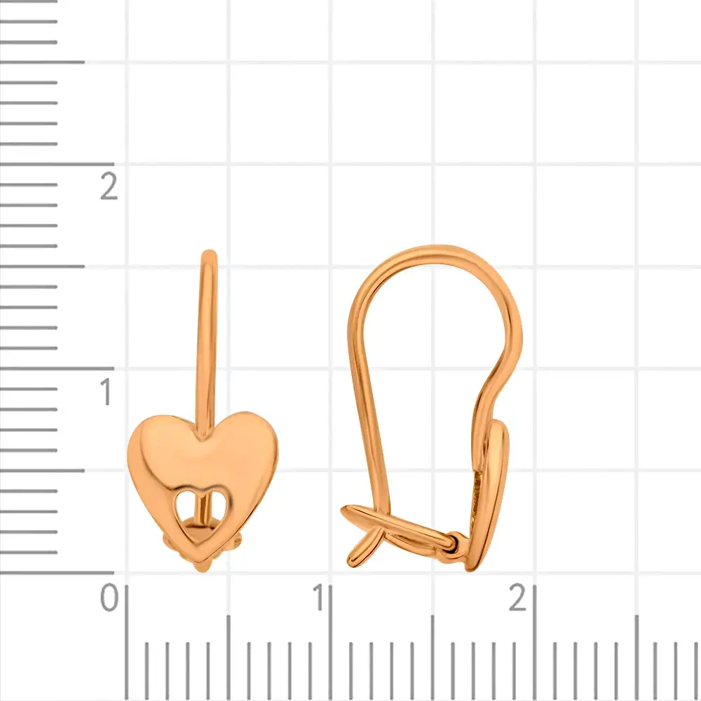 Серьги детские из красного золота 375 пробы 3