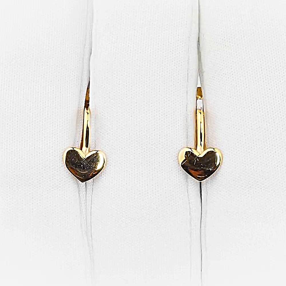 Серьги детские из красного золота 375 пробы
