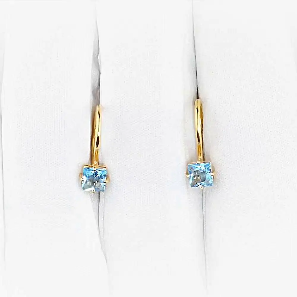 Серьги детские с фианитами из красного золота 375 пробы 2