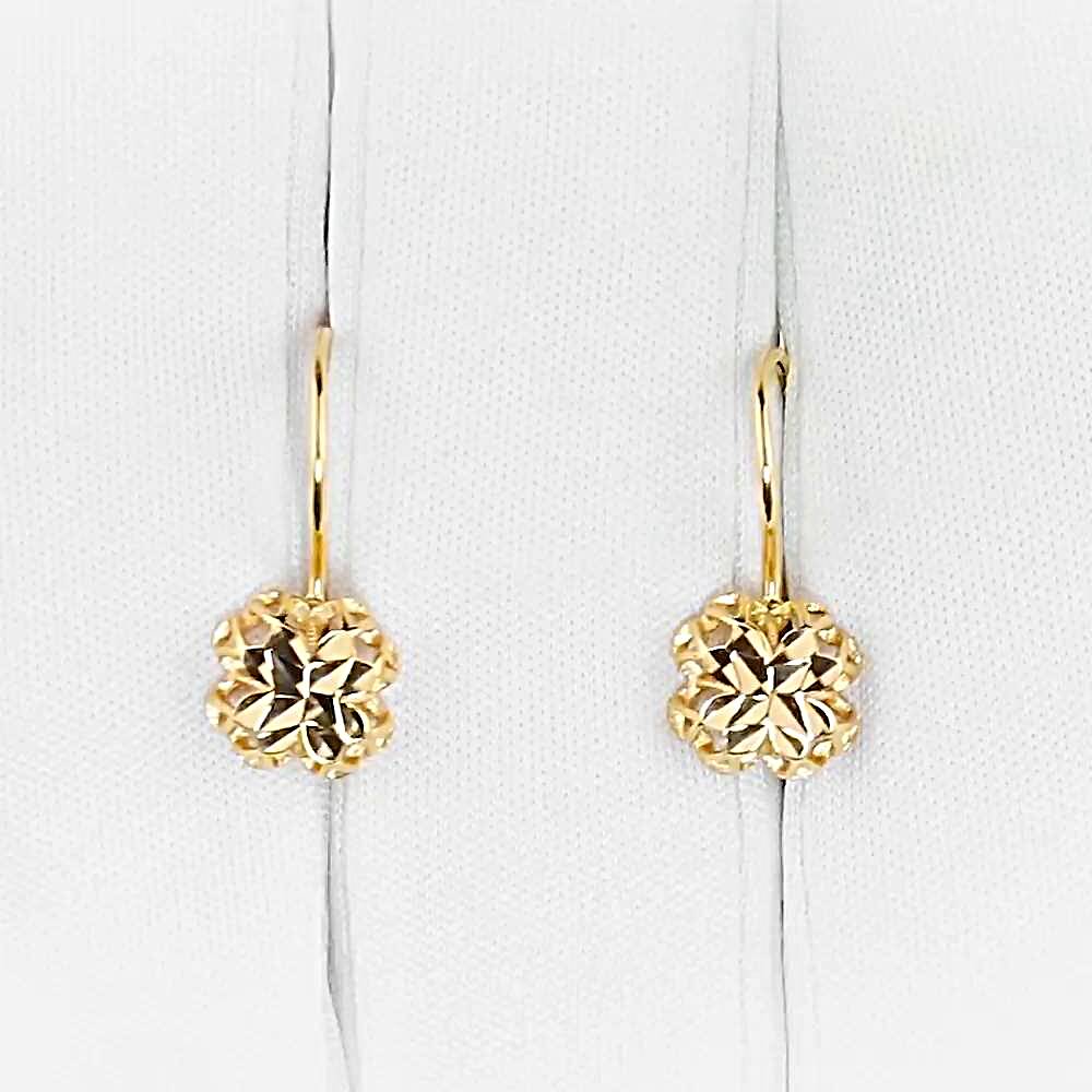 Серьги детские из красного золота 585 пробы 1
