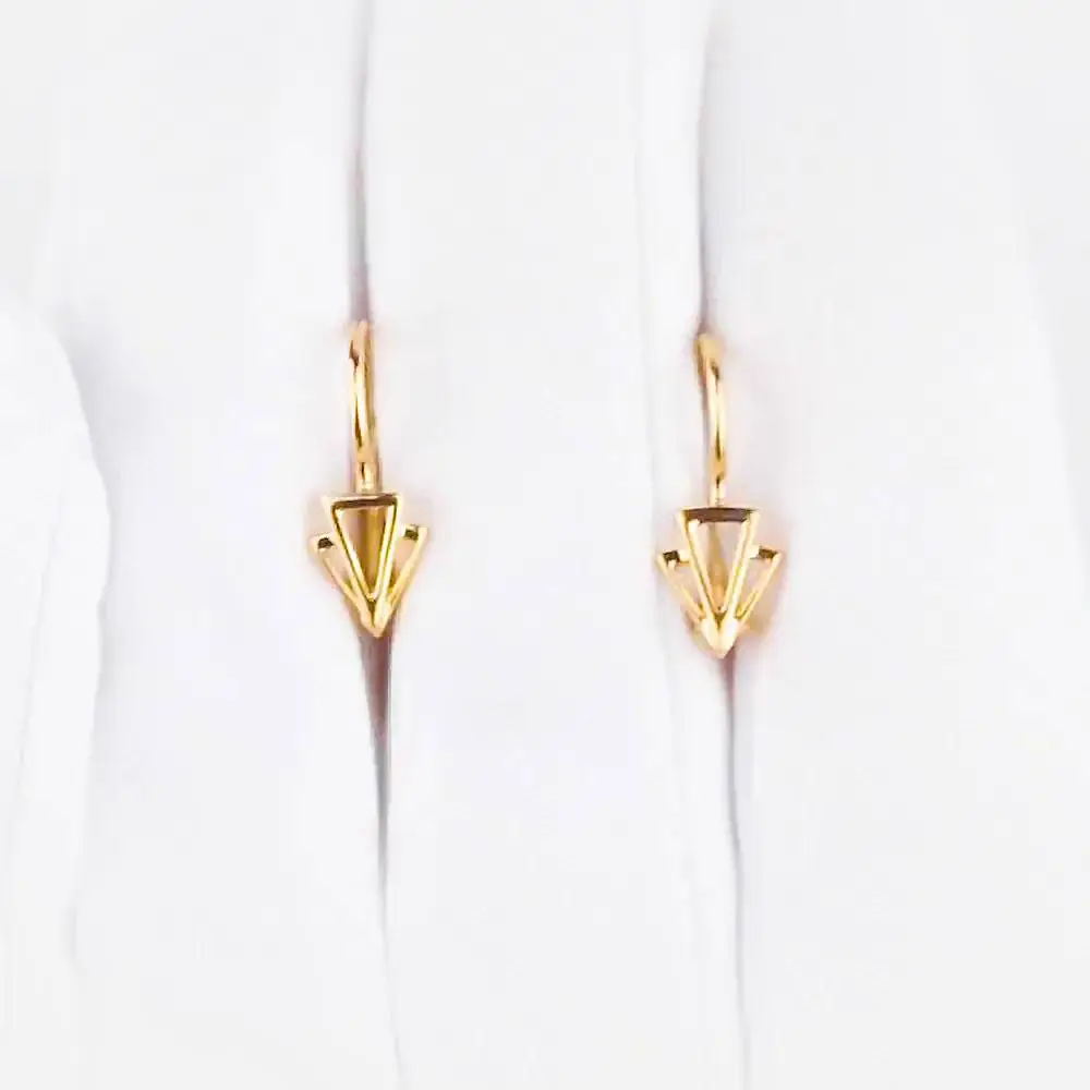 Серьги детские из красного золота 585 пробы 1