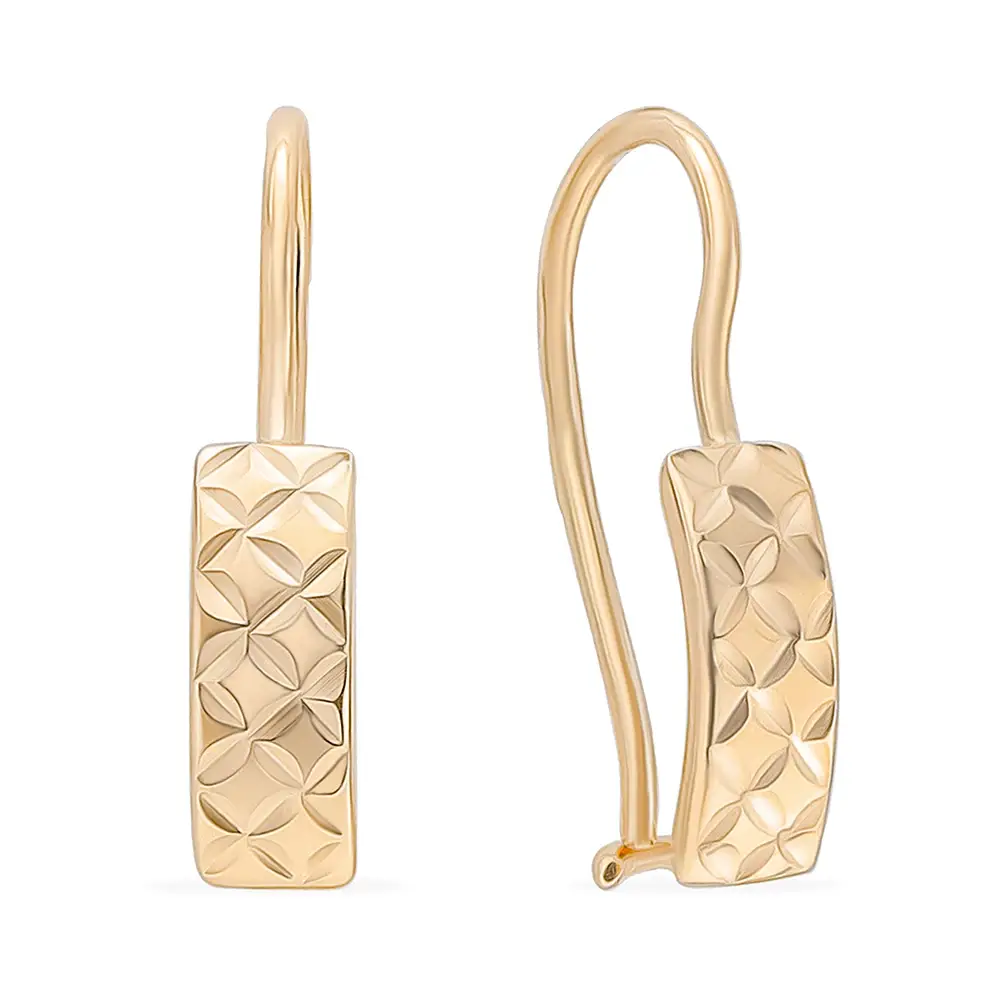 Серьги детские из красного золота 585 пробы 1
