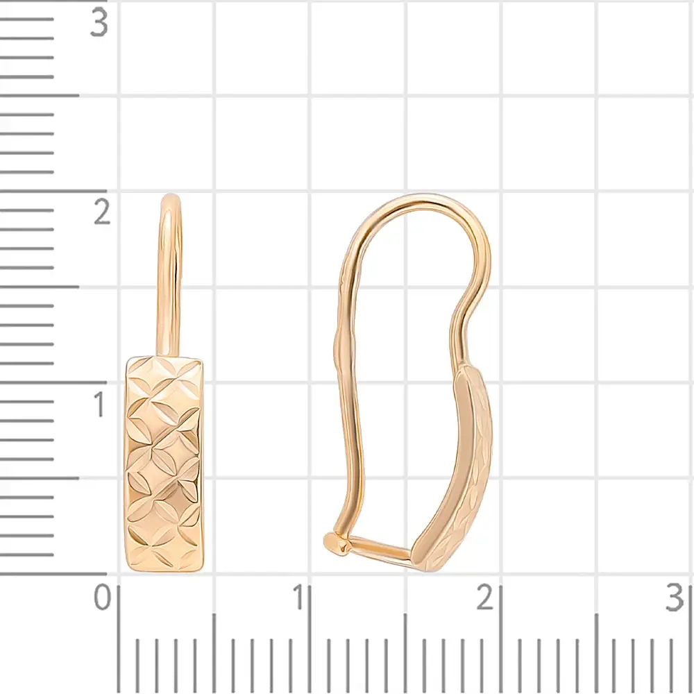 Серьги детские из красного золота 585 пробы 3