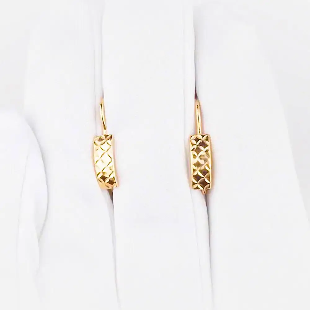 Серьги детские из красного золота 585 пробы 2