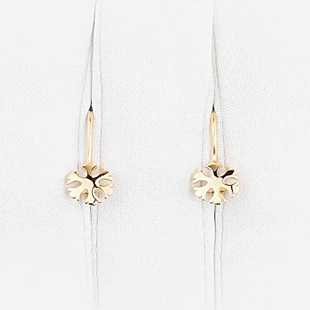 Серьги детские из красного золота 585 пробы