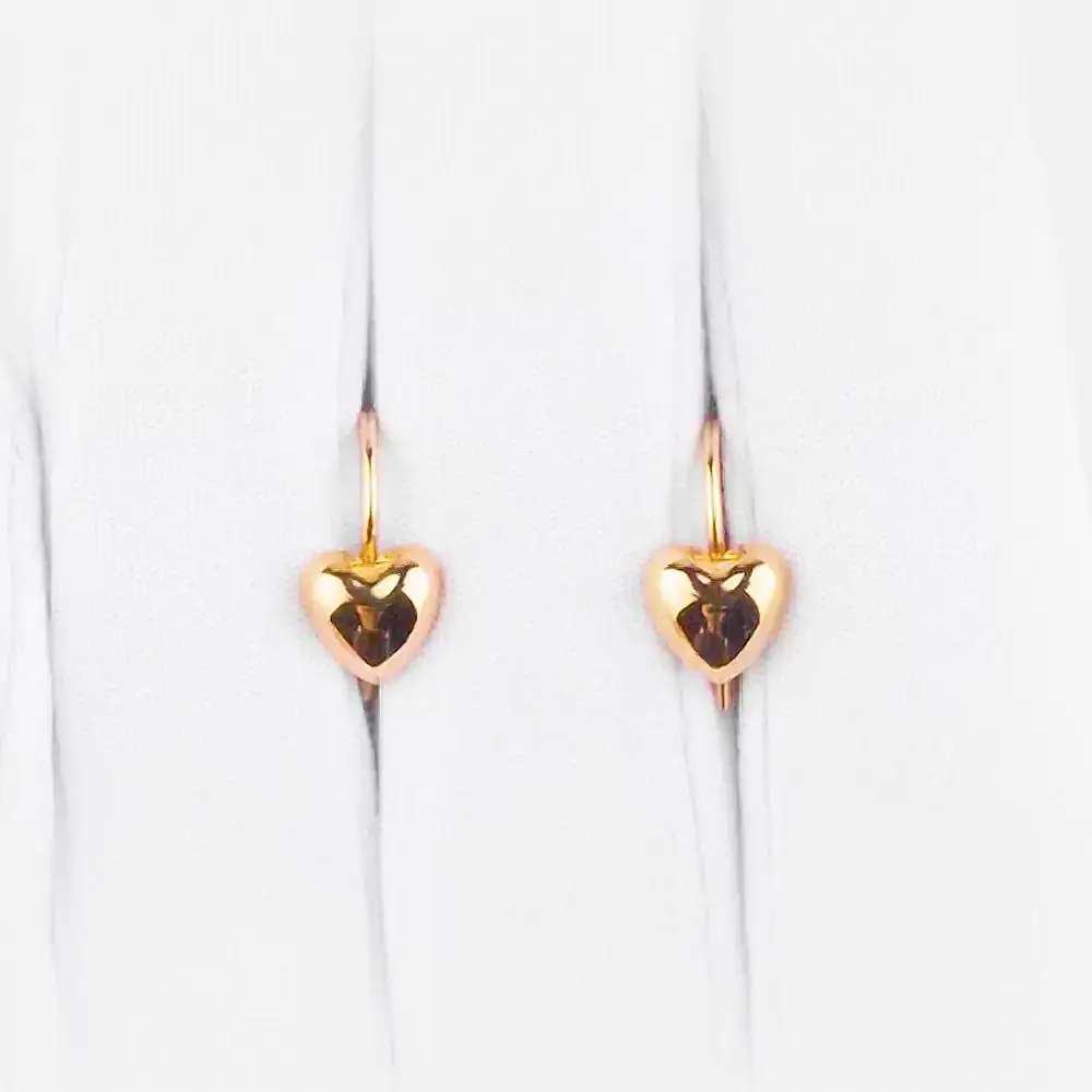 Серьги детские из красного золота 585 пробы 2