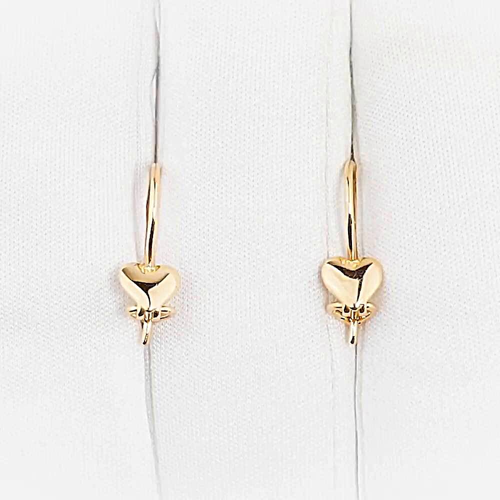 Серьги детские из красного золота 585 пробы