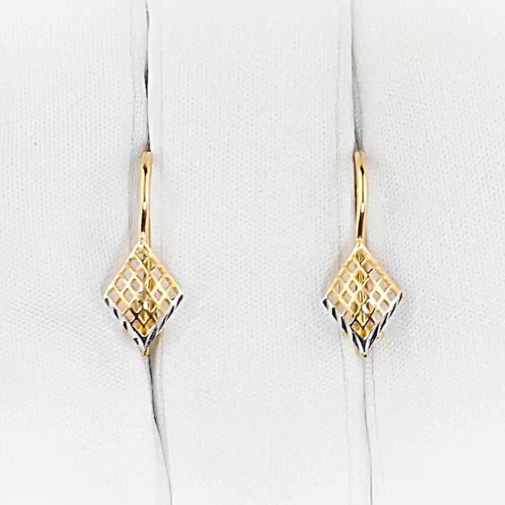 Серьги детские из красного золота 585 пробы