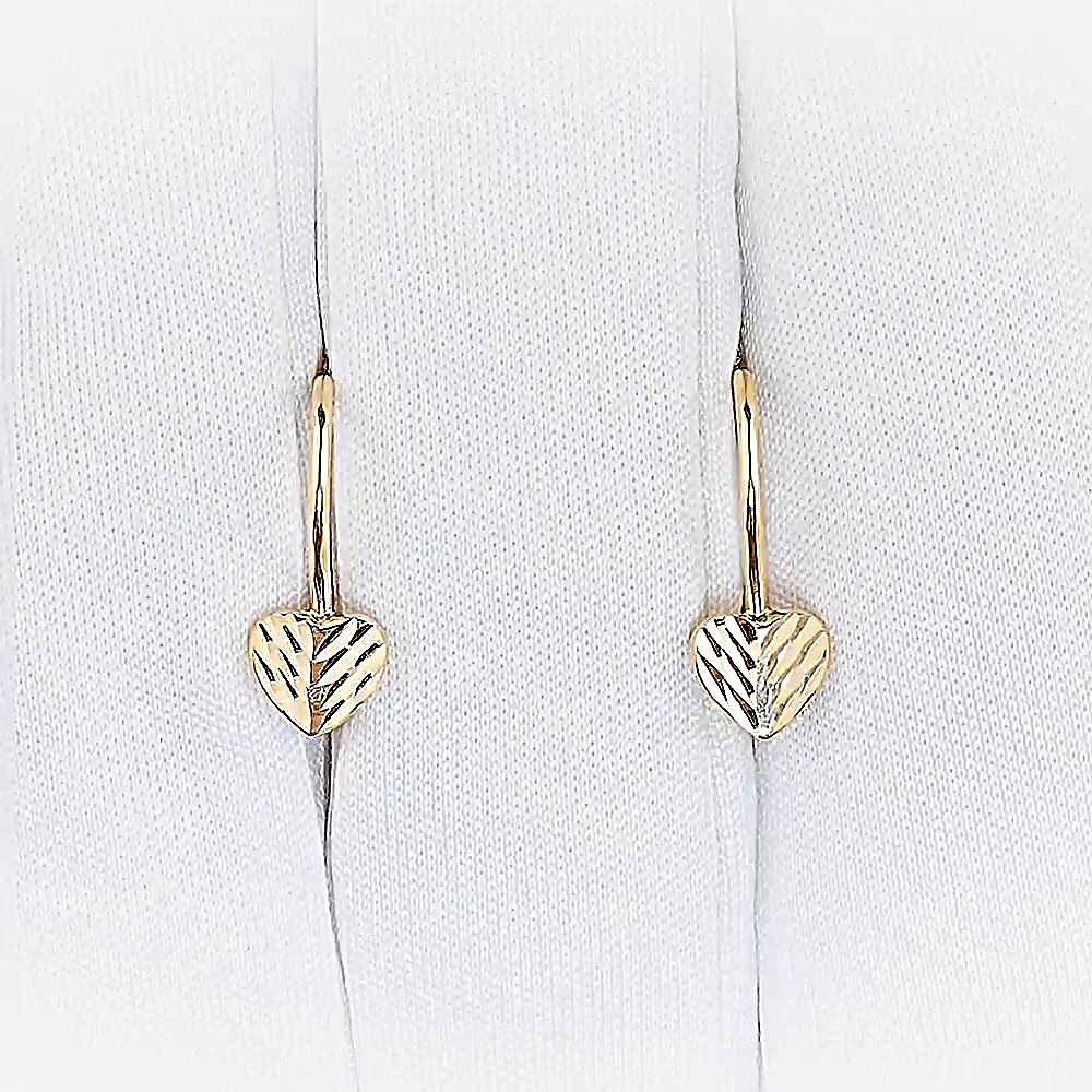 Серьги детские из красного золота 585 пробы