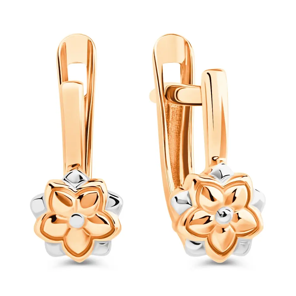 Серьги детские из красного золота 375 пробы 1