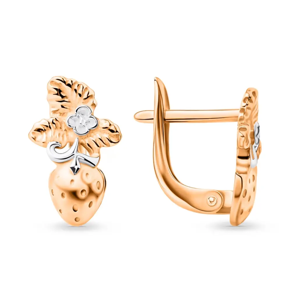 Серьги детские из красного золота 375 пробы 3