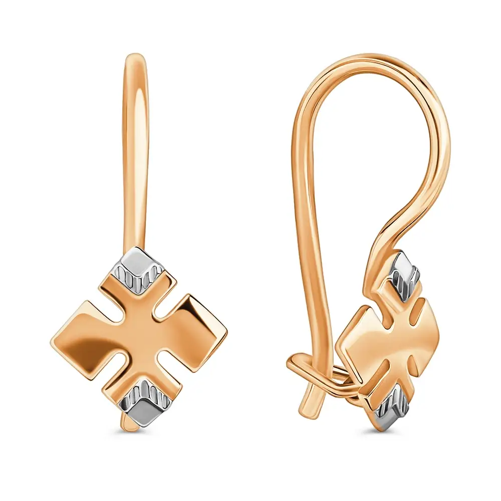 Серьги детские из красного золота 375 пробы 3