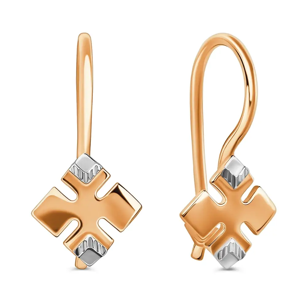 Серьги детские из красного золота 375 пробы 1