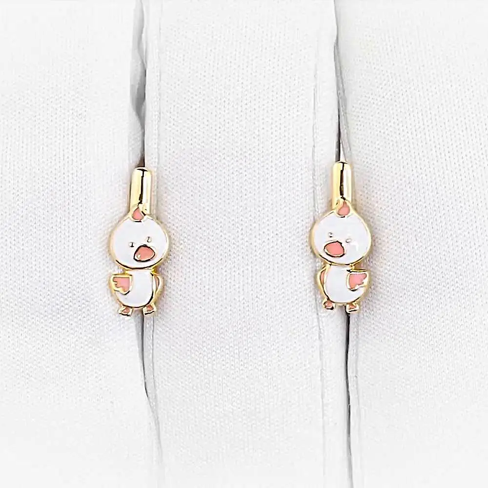 Серьги детские из красного золота 585 пробы 2