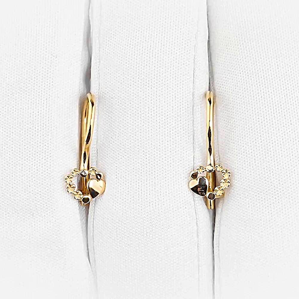 Серьги детские из красного золота 585 пробы 1