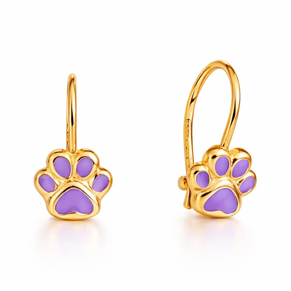 Серьги детские из красного золота 585 пробы