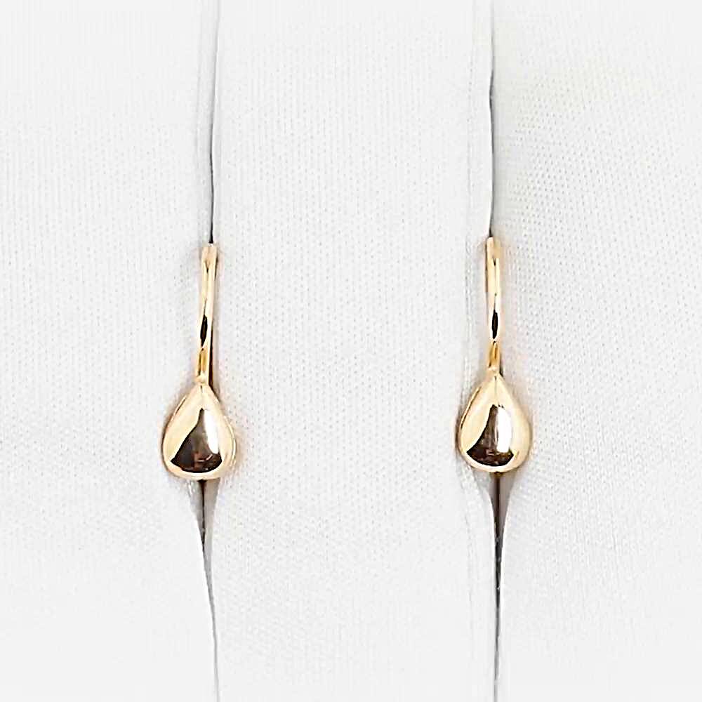 Серьги детские из красного золота 585 пробы