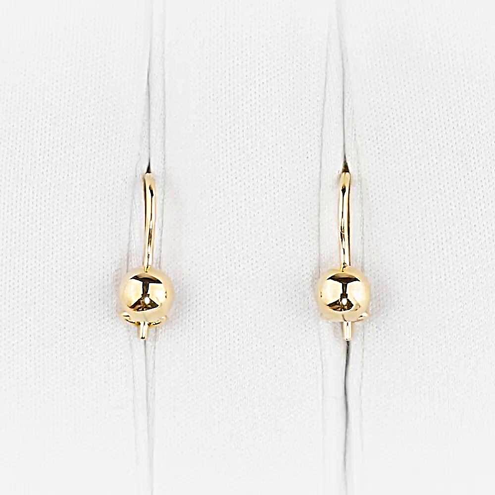 Серьги детские из красного золота 585 пробы 1