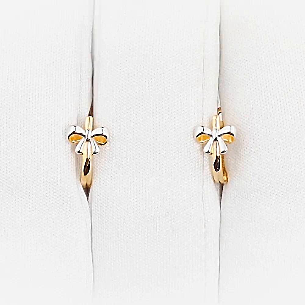 Серьги детские из красного золота 585 пробы