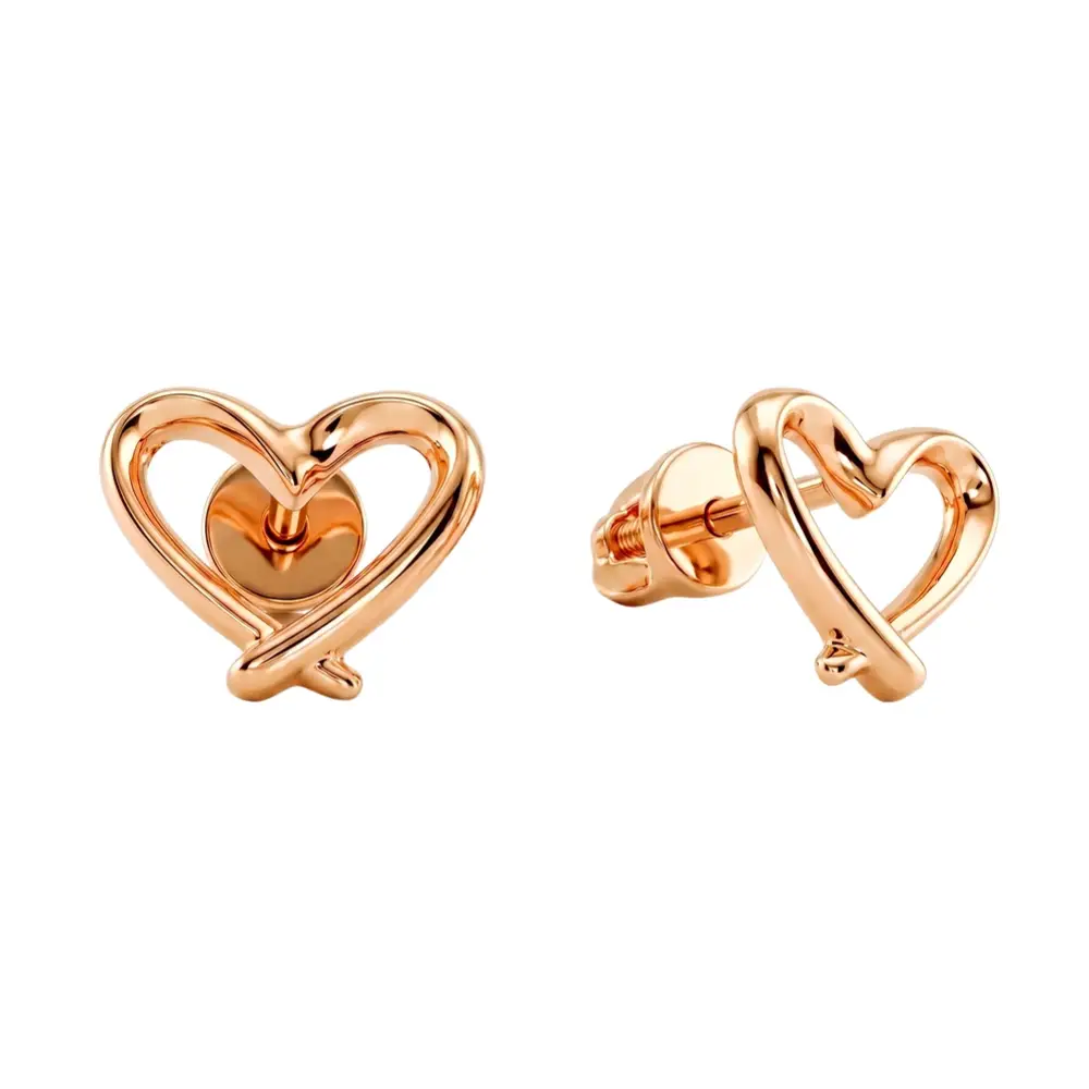 Серьги из красного золота 585 пробы