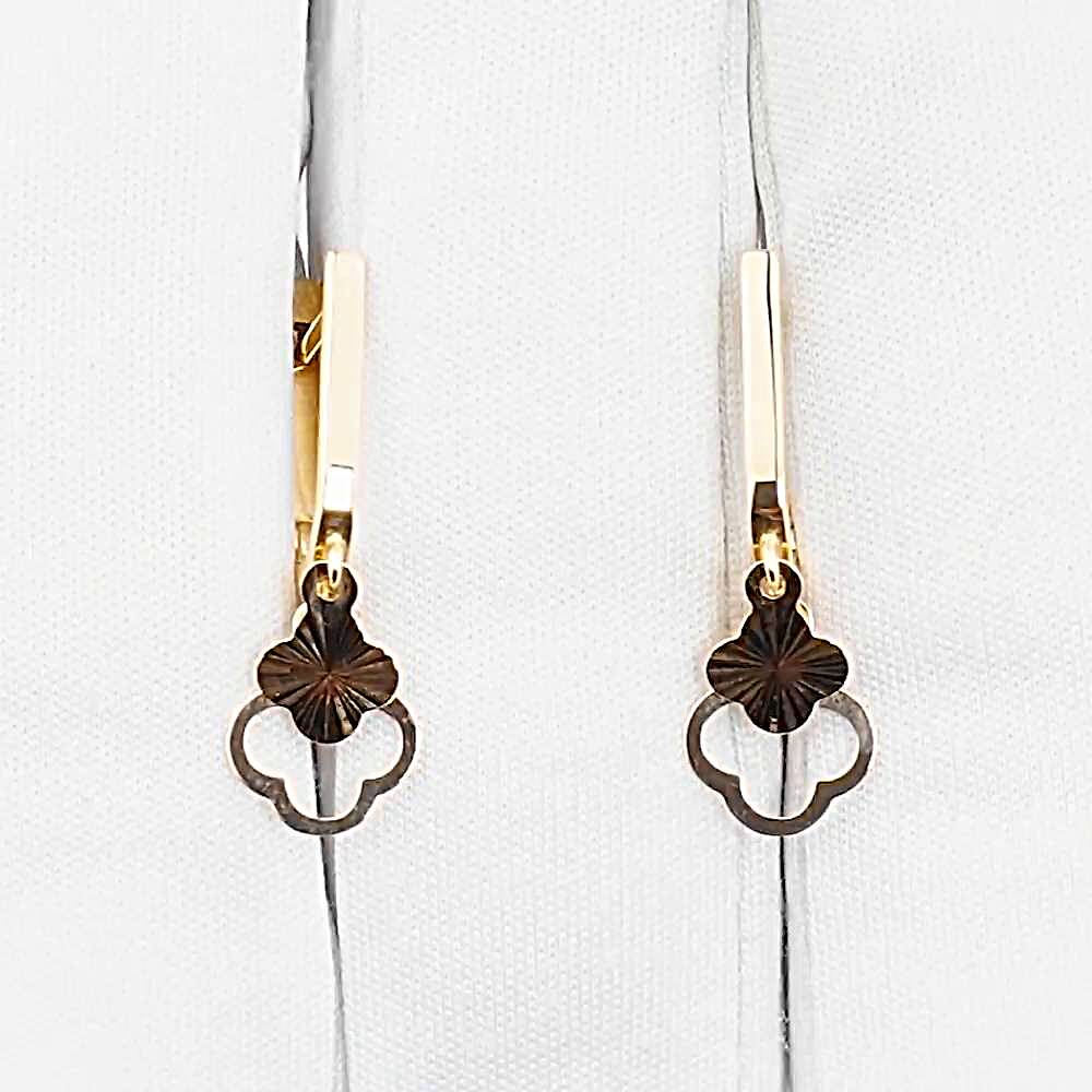 Серьги детские из красного золота 585 пробы