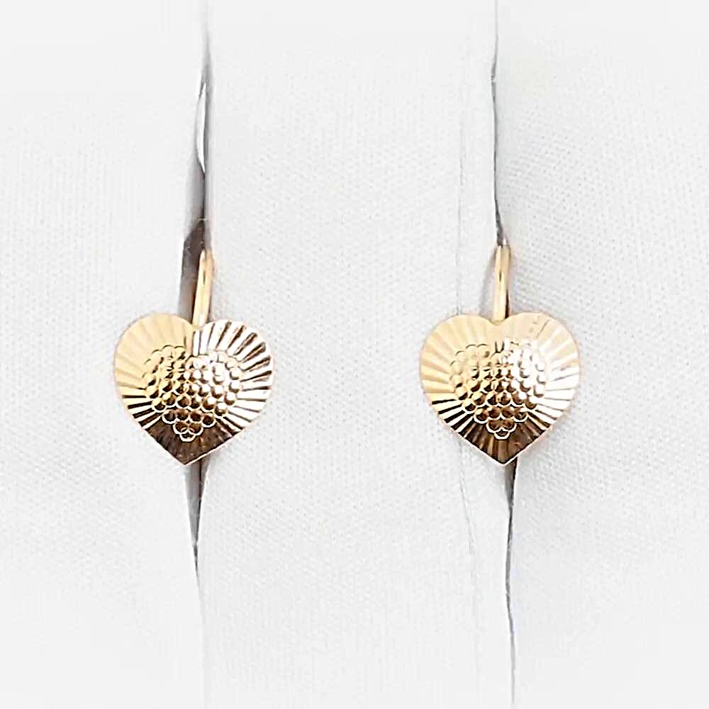 Серьги детские из красного золота 375 пробы