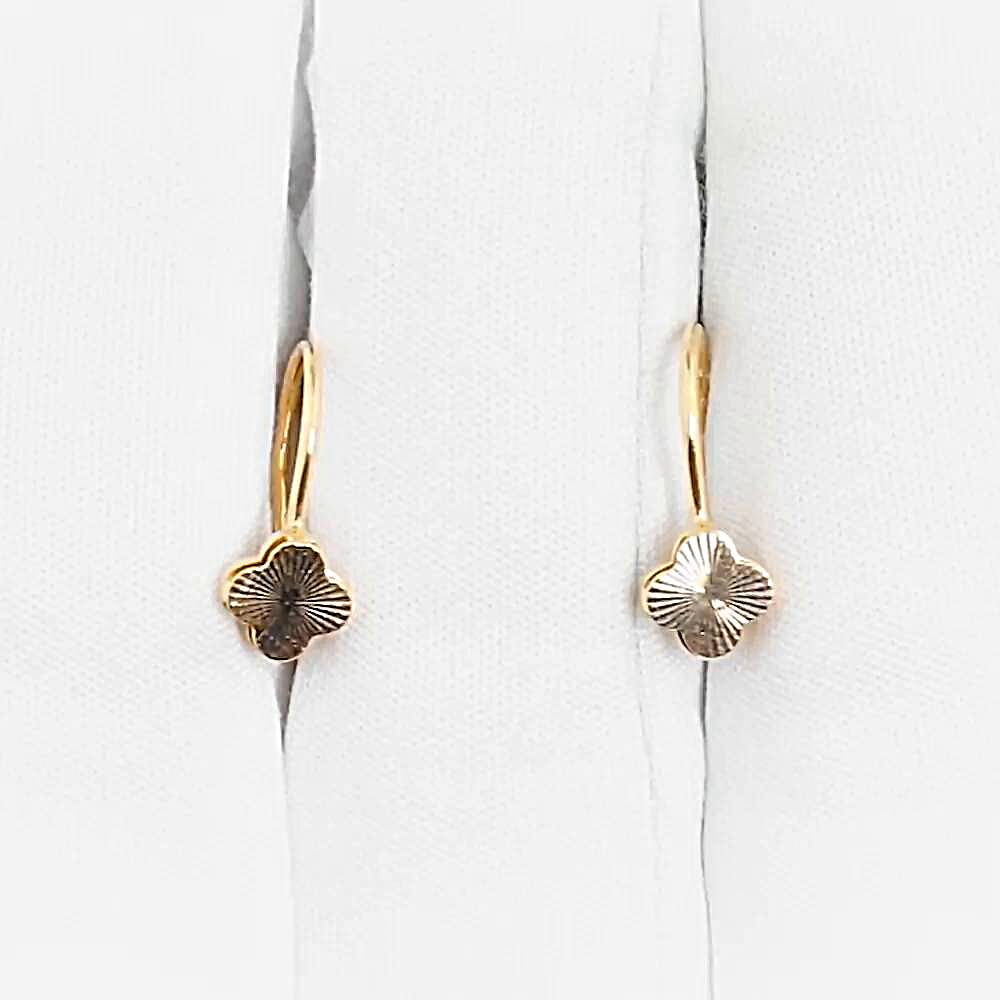 Серьги детские из красного золота 375 пробы