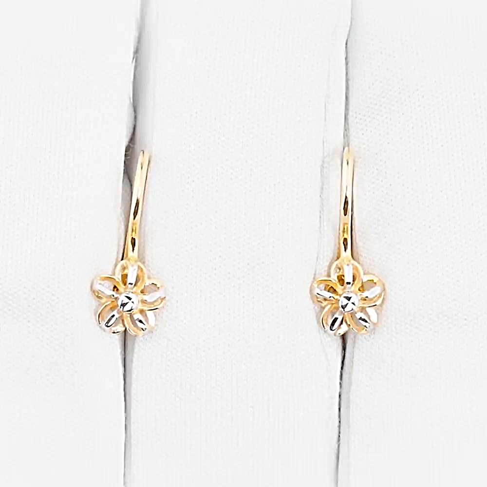 Серьги детские из красного золота 585 пробы