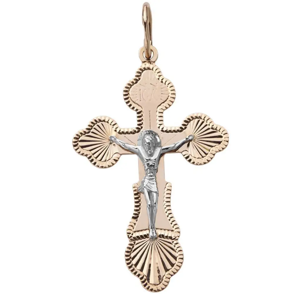 Подвес из комбинированного золота 585 пробы