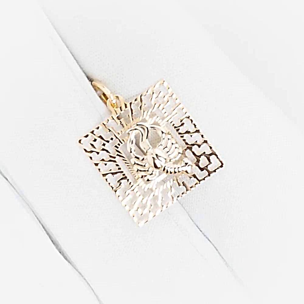 Подвес Рак из комбинированного золота 585 пробы 1