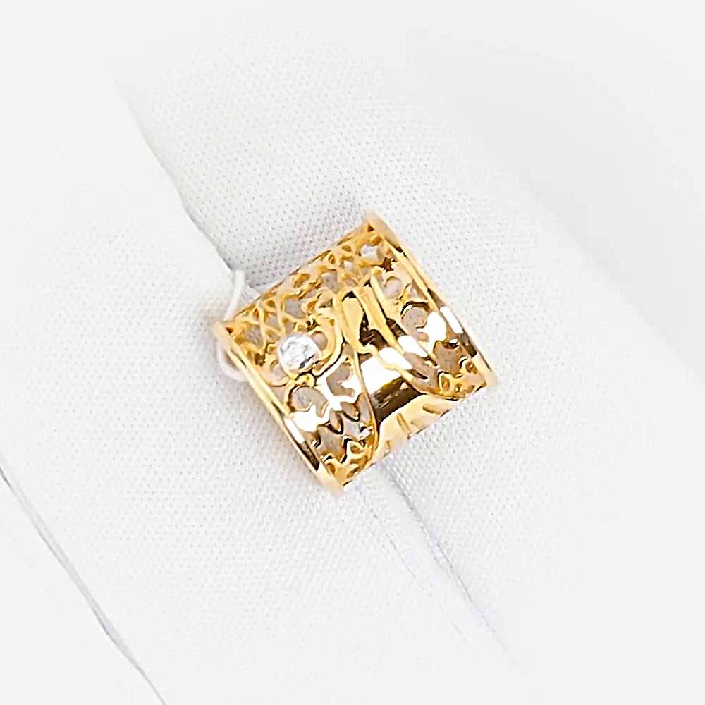 Подвес Дева с фианитом из красного золота 375 пробы