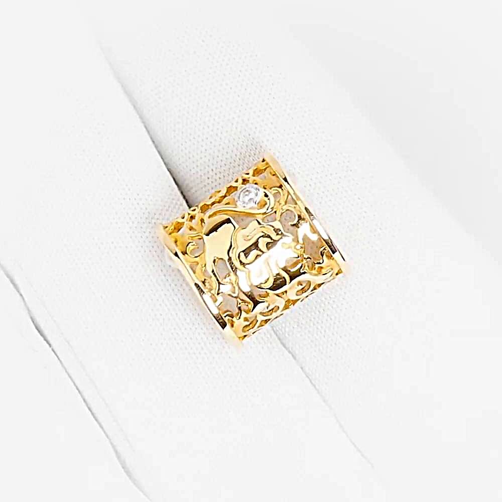 Подвес Лев с фианитом из красного золота 585 пробы Подвес Лев с фианитом из красного золота 585 пробы