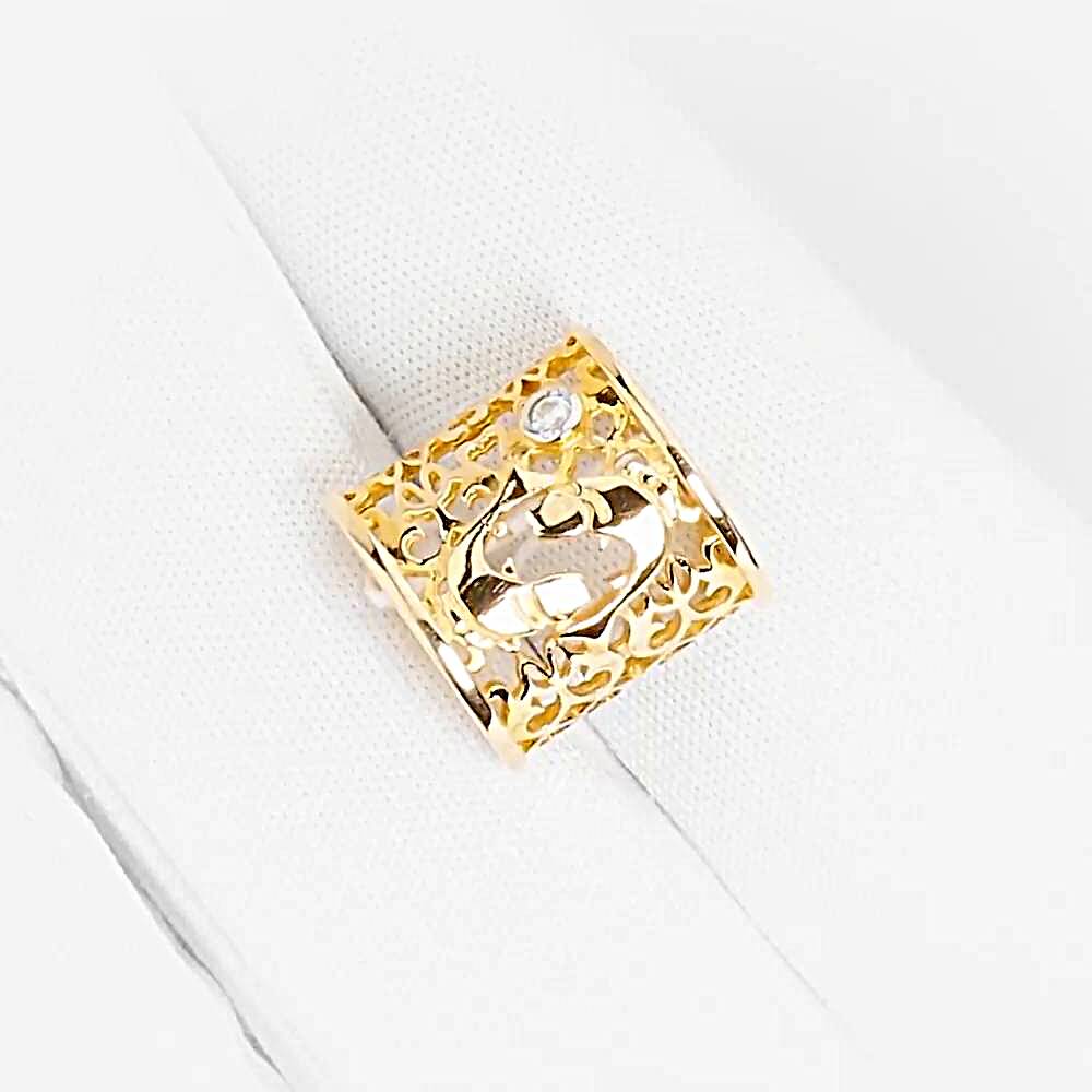 Подвес Рыбы с фианитом из красного золота 585 пробы Подвес Рыбы с фианитом из красного золота 585 пробы