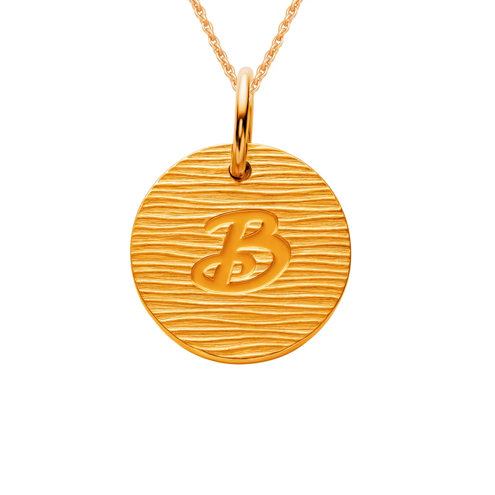 Подвес  Буква Б из красного золота 585 пробы