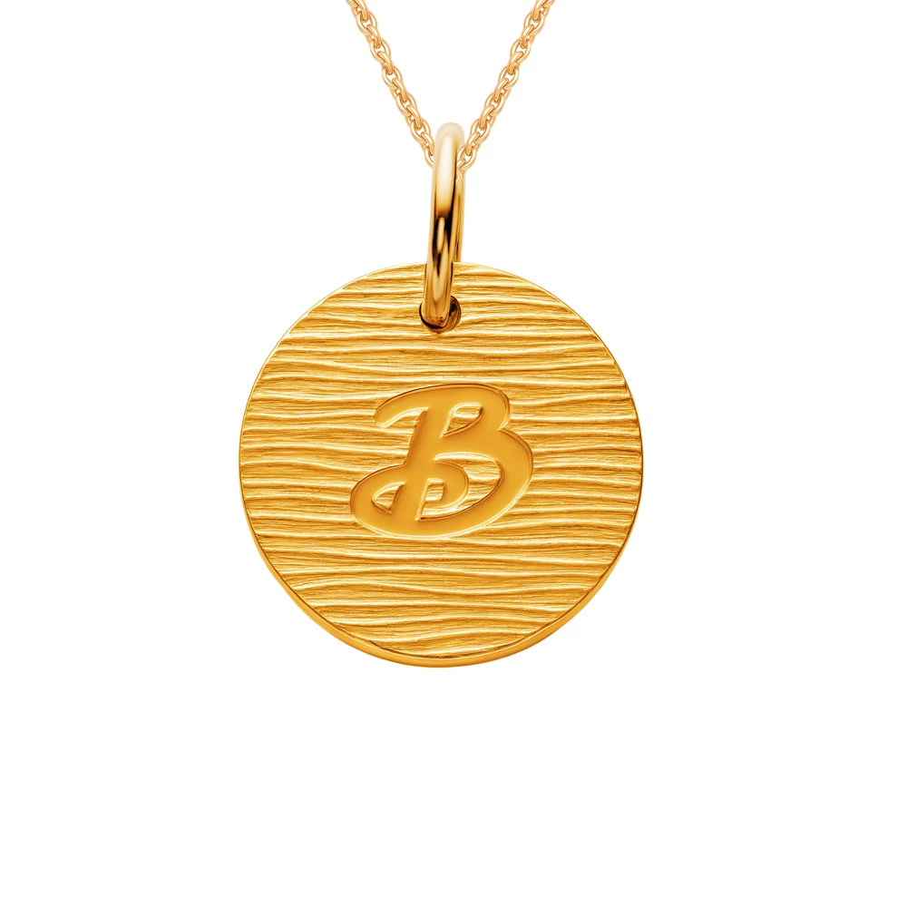 Подвес  Буква Б из красного золота 585 пробы