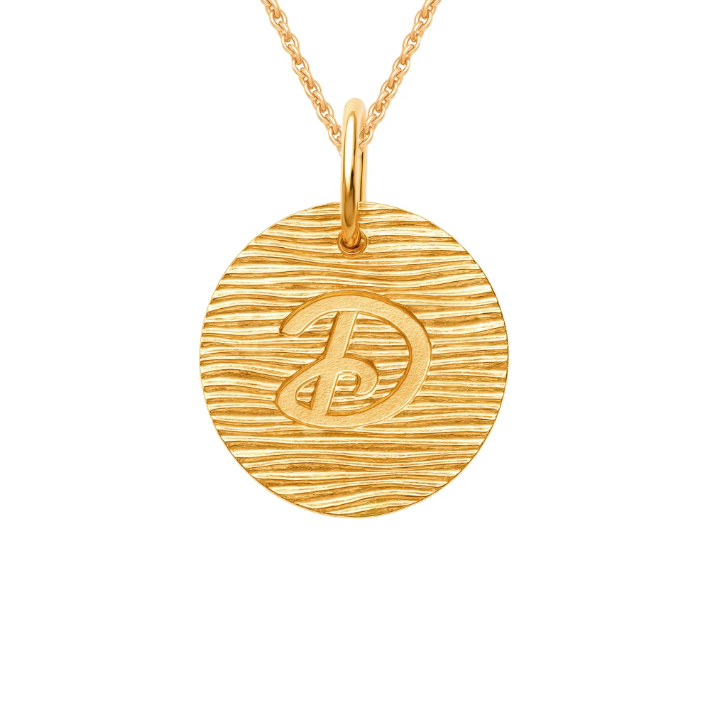 Подвес  Буква Д из красного золота 585 пробы