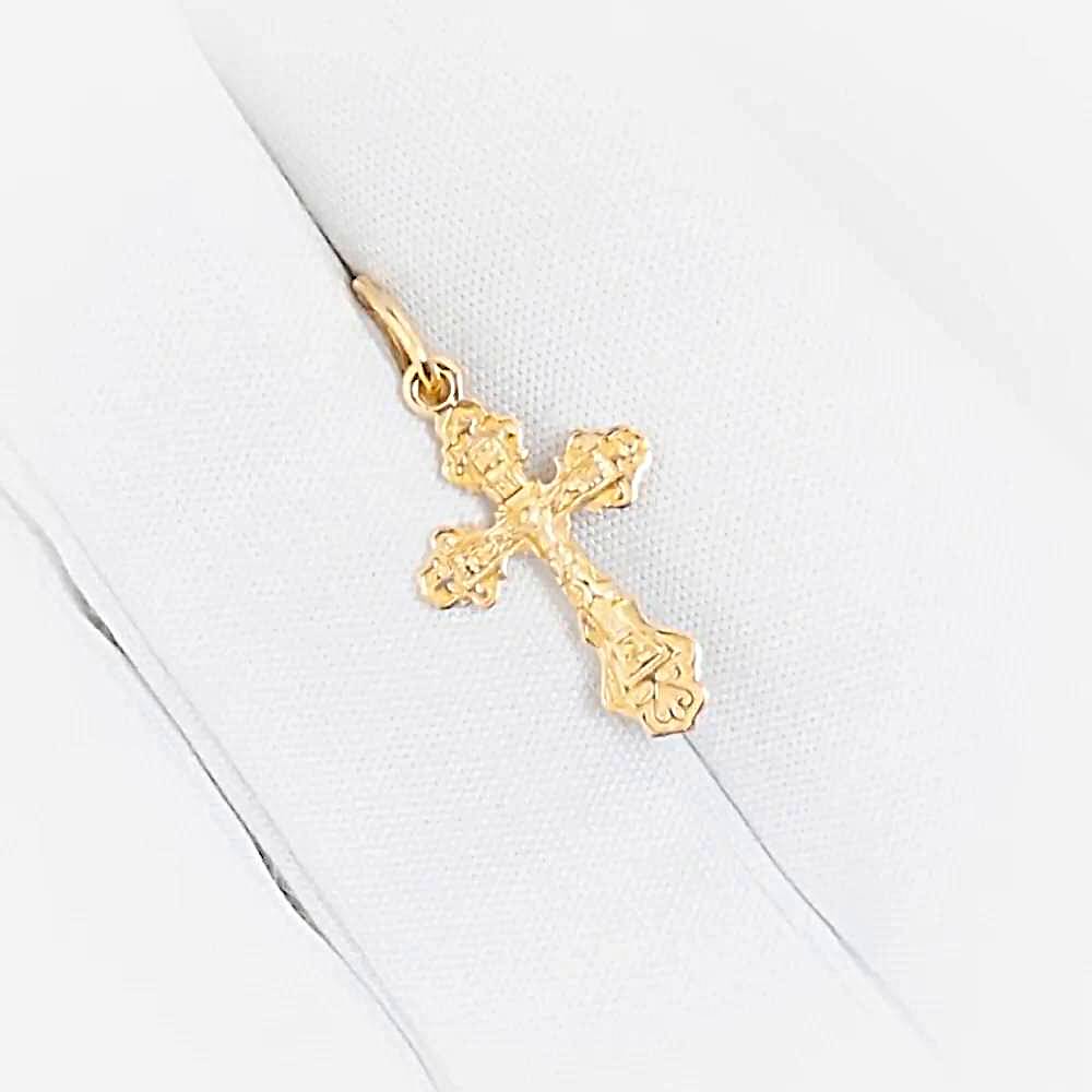 Крестик из красного золота 585 пробы 1